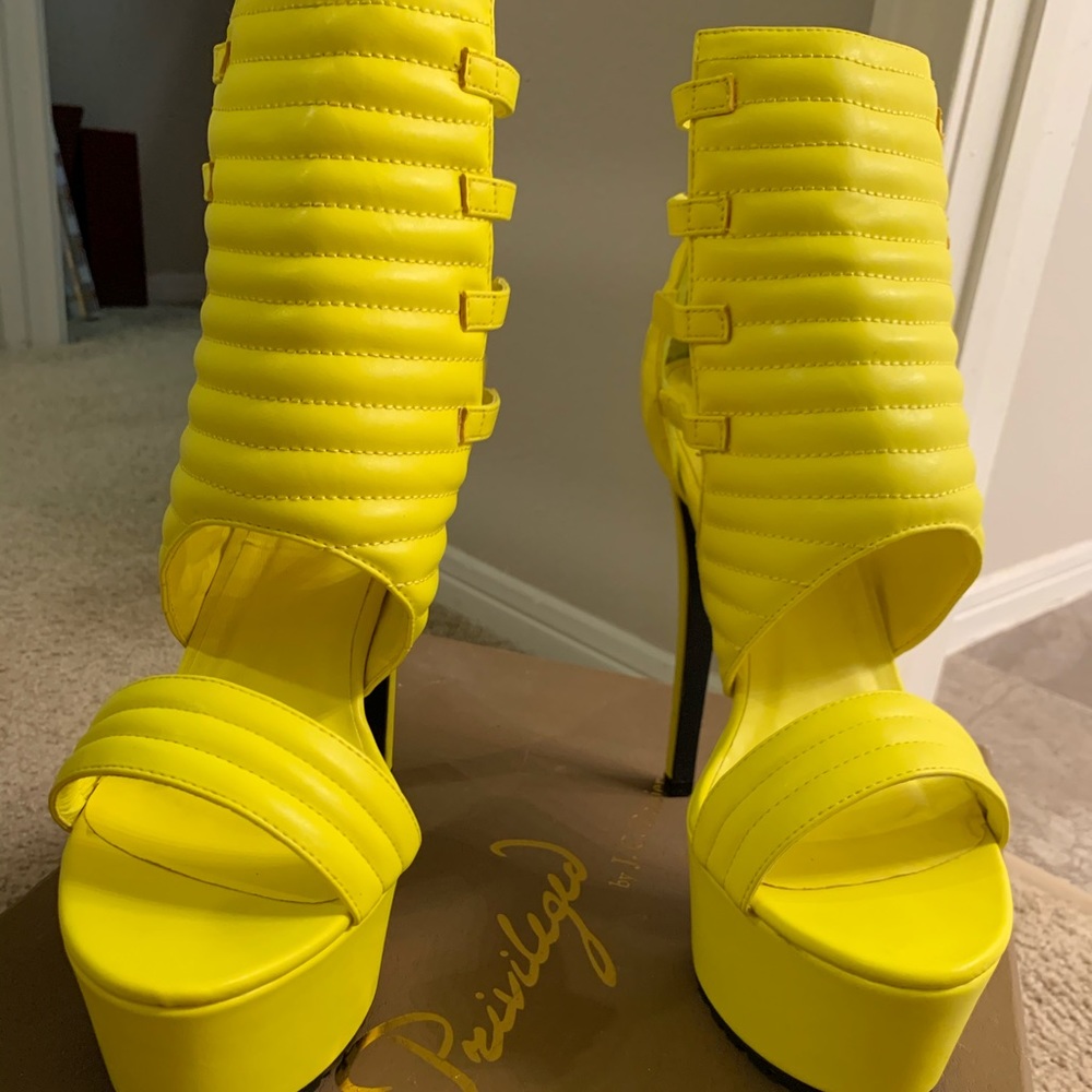 Privileged Xpress Neon Open Toe Platform